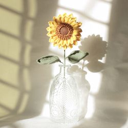 crochet sunflower bouquet,gift and home decoration