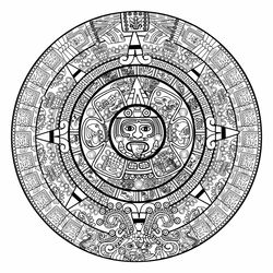 mayan calendar, svg, cdr, ai, eps, png, dxf, aztec calendar, aztec calendar vector