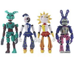 4pcs SET FNAF Five Nights at Freddy's Action Figure Christmas Toy New USA Stock