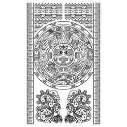 Mayan Calendar, SVG, CDR, AI, Eps, Png,Aztec Calendar,Mexico, Mayan, Aztek