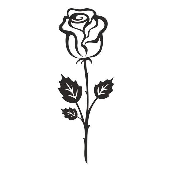 Rose silhouette, Black rose svg, Roses svg, Flower svg, Rose - Inspire ...
