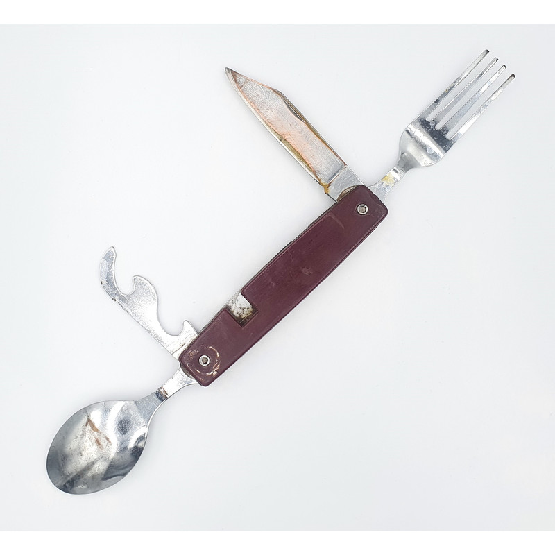 6 Vintage Touristic Camping Pocket Knife SPOON FORK USSR 1970s.jpg