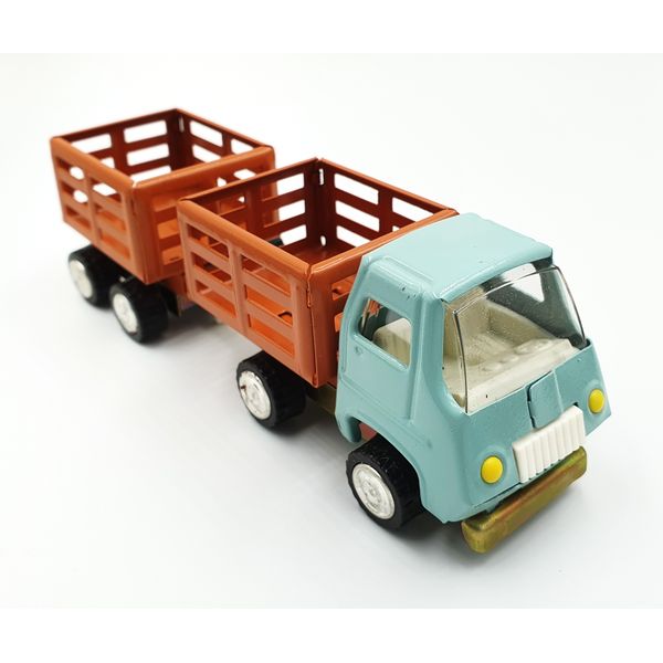 5 Vintage USSR Tin Toy Car Truck with trailer 1980s.jpg