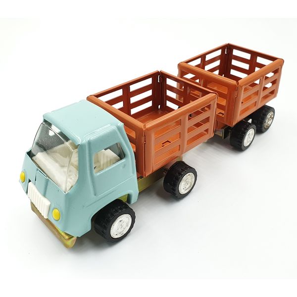 6 Vintage USSR Tin Toy Car Truck with trailer 1980s.jpg
