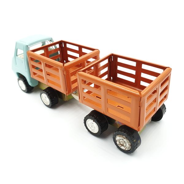 7 Vintage USSR Tin Toy Car Truck with trailer 1980s.jpg