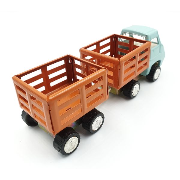 8 Vintage USSR Tin Toy Car Truck with trailer 1980s.jpg