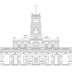 custom house portrait. personalized gift, custom illustration from photo, digital