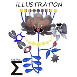 Illustration Astrology Mercury Moon Printing poster & postcard Design fabric Art clothers Home textile & decor DIY Craft