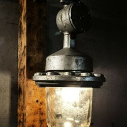 1980s USSR large Bunker lamp Steampunk Loft Pendant Light Explosion Proof Cold War