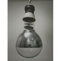 Original Pendant lamp with large 500W incandescent lamp, E40, Vintage, USSR Loft