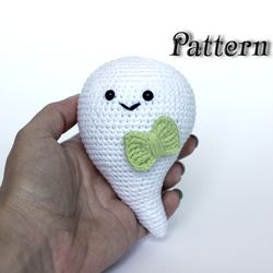 Halloween Ghost crochet pattern, Amigurumi ghost decor for halloween, Cute ghost crochet halloween