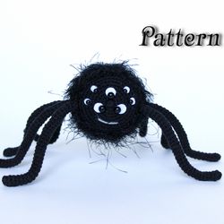 Crochet spider pattern toy, spider amigurumi download, big spider pdf
