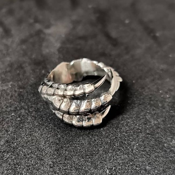 Silver 925 oxidized silver  spell ring magicians ring