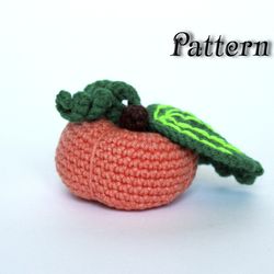 Easy crochet pumpkin pattern toy, pumpkin amigurumi download