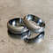 Silver moto tire ring oxidized wedding rings 925