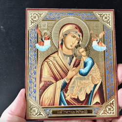The Mother of God of the Passion | Our Lady of Perpetual Help | Inspirational Icon Decor| Size: 5 1/4"x4 1/2"