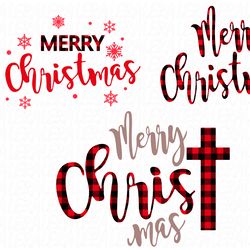 Merry Christmas Svg, Christmas ball Buffalo Plaid Svg Files, Digital download