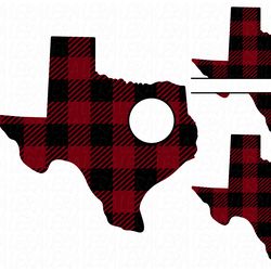 Texas State Svg, Texas Svg, Buffalo Plaid Svg Files, Digital download