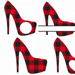 High heels Svg, Stiletto Heels Svg, Heels Buffalo Plaid Svg Files, Digital download