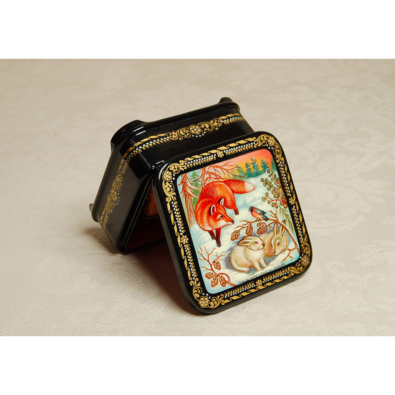 Winter fox lacquer box