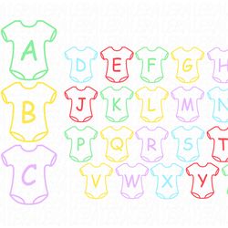 Alphabet Newborn Svg, Baby Svg, Font Svg, Letter Svg, Digital download
