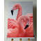 Flamingo on silver background oil painting on canvas a.jpg