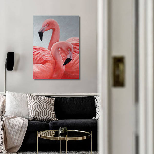 Flamingo oil painting on canvas.jpg