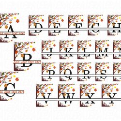 Fall Alphabet Svg, Autumn Svg, Font Svg, Letter Svg, Digital download
