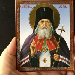 Saint Luke, Bishop Of Simferopol | Inspirational Icon Decor| Size: 5 1/4"x4 1/2"