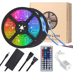 32FT Flexible Waterproof 5050 RGB LED SMD Music Sync Strip Light Remote Fairy Lights Party Indoor Outdoor Bedroom US