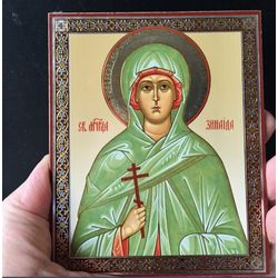 Saint Zinaida Orthodox Icon Byzantine Icon Religious Icon | Inspirational Icon Decor| Size: 5 1/4"x4 1/2"
