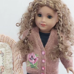 cardigan for american girl doll clothes for 18 inch doll knitting for doll handmade clothes for doll
