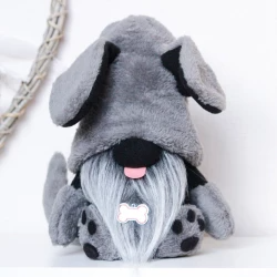 Grey Dog Gnome , Pet lover gift