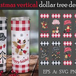 Bundle Christmas vertical dollar tree /Vector