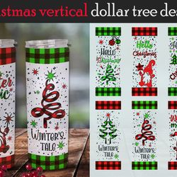 bundle of christmas vertical dollar tree in a plaid/vector