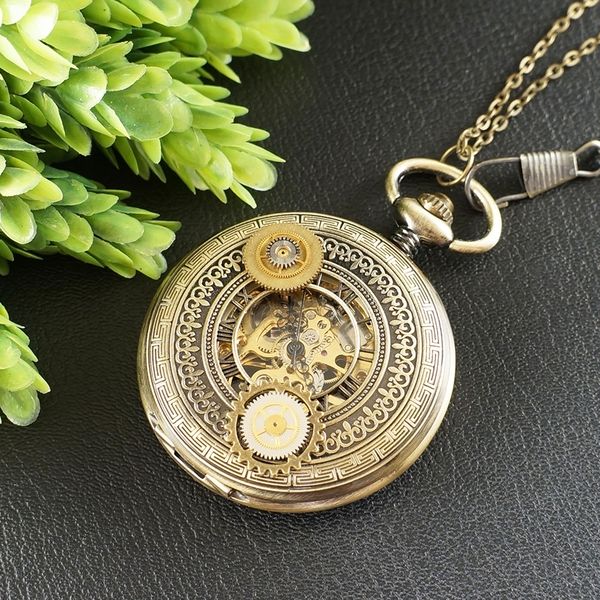 bronze-brass-gold-vintage-victorian-steampunk-mechanical-pocket-watch-pendant-necklace-jewelry-accessory