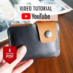 Leather Flap Card Wallet Pattern PDF / video tutorial