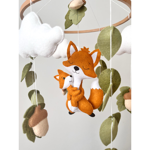 crib mobile with fox