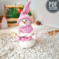 Amigurumi Snowman crochet pattern. Amigurumi Christmas crochet pattern