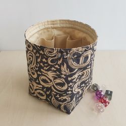Large dice bag with pockets for 150-200 dice Vikings dragons