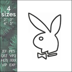 Playboy Embroidery Design, mens clothing, 4 sizes