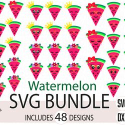 Watermelon Face Svg, Eyelashes Svg, Summer Svg, Summer Fruit Svg, Digital download