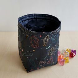 Large dice bag with pockets for 150-200 dice Crystals