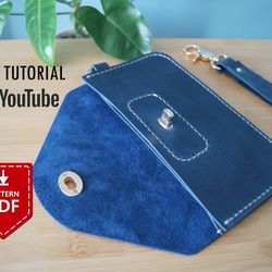 Leather Clutch pattern PDF & video tutorial