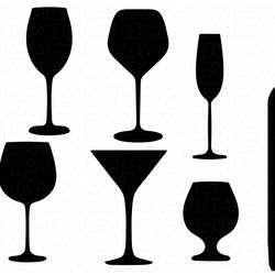 Wine glass Svg, Digital download