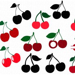 cherry svg, cherries svg, summer svg, digital download