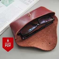 Digital file pattern/ template leather origami glasses case PDF