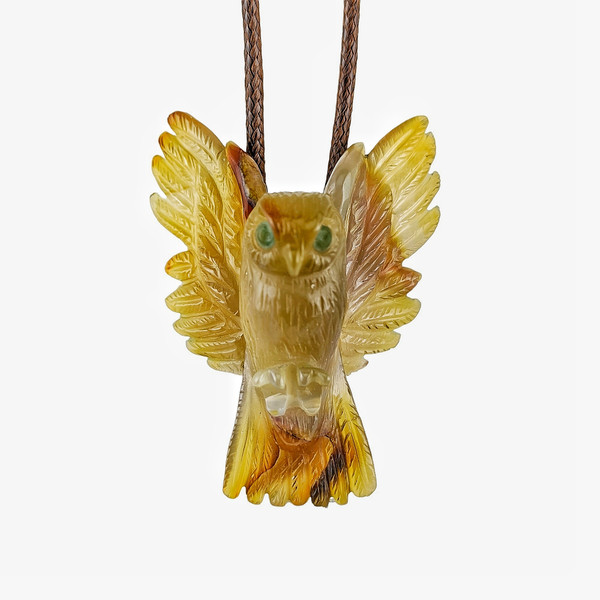 carnelian owl pendant (3)