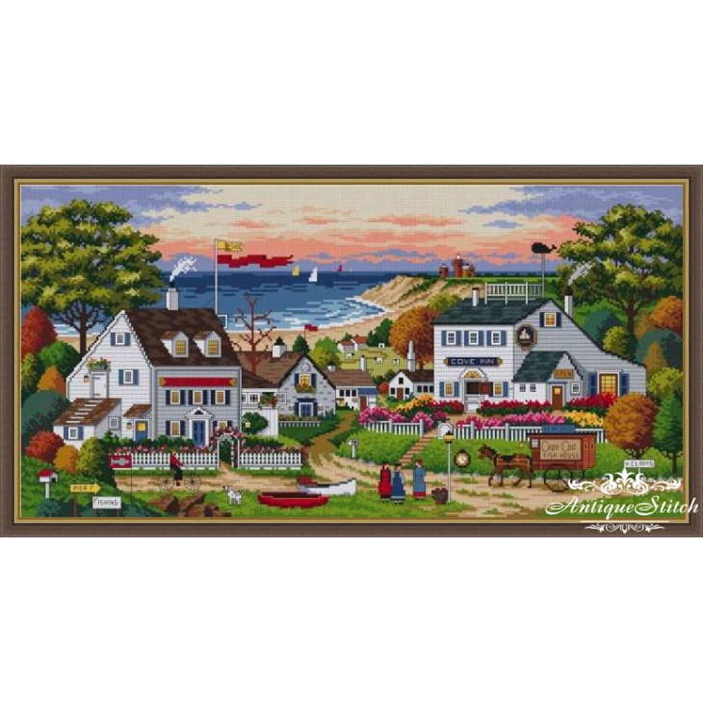 Cozy-Cove-Charles-Wysocki-Cross-Stitch