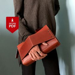 Digital file pattern/ template leather hand purse bag, PDF file